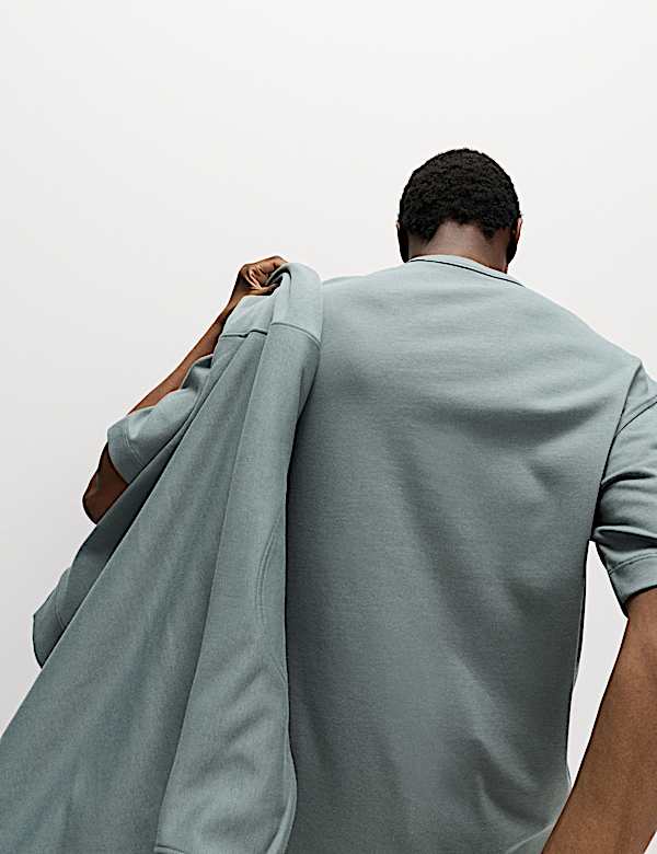 T-shirt &eacute;pais coupe large 100 % coton - CH