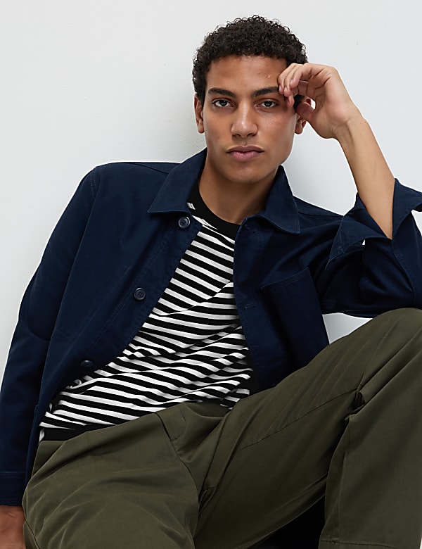 Regular Fit Crew Neck Striped T-Shirt