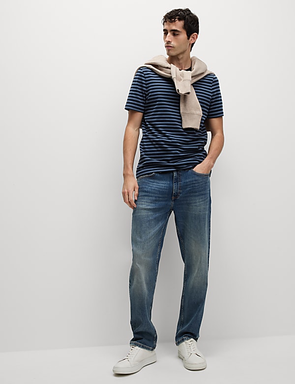 Regular Fit Crew Neck Striped T-Shirt