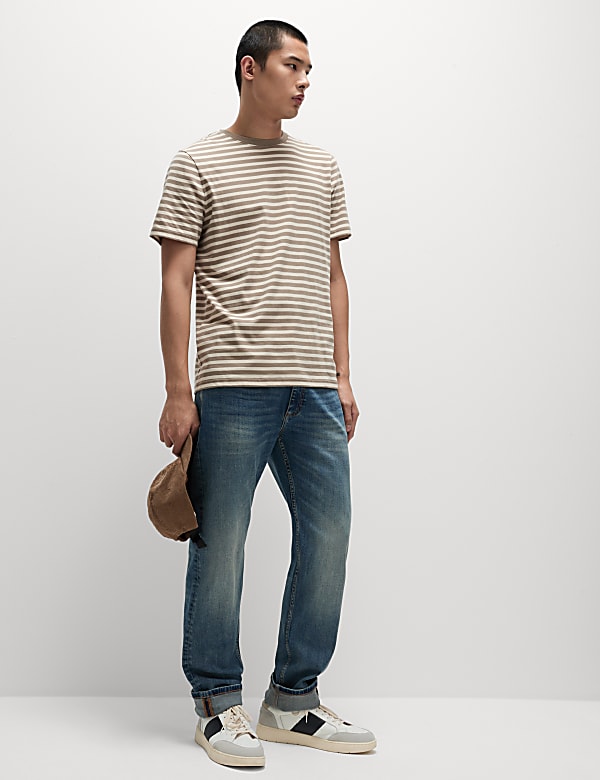 Regular Fit Crew Neck Striped T-Shirt