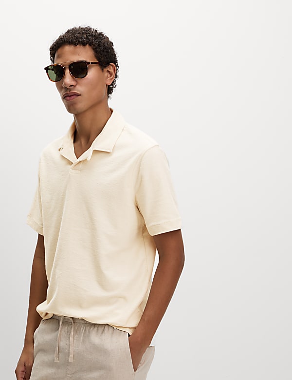 Cotton Rich Textured Polo Shirt