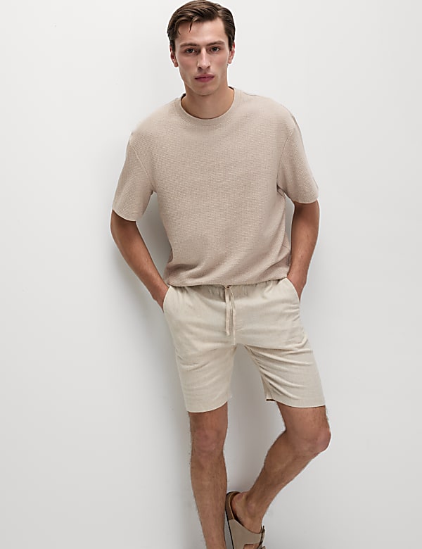 Relaxed Pure Cotton Waffle T-Shirt