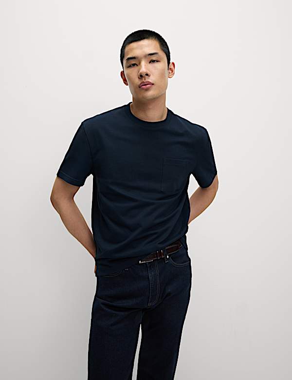 Pure Cotton Midweight Pocket T-shirt
