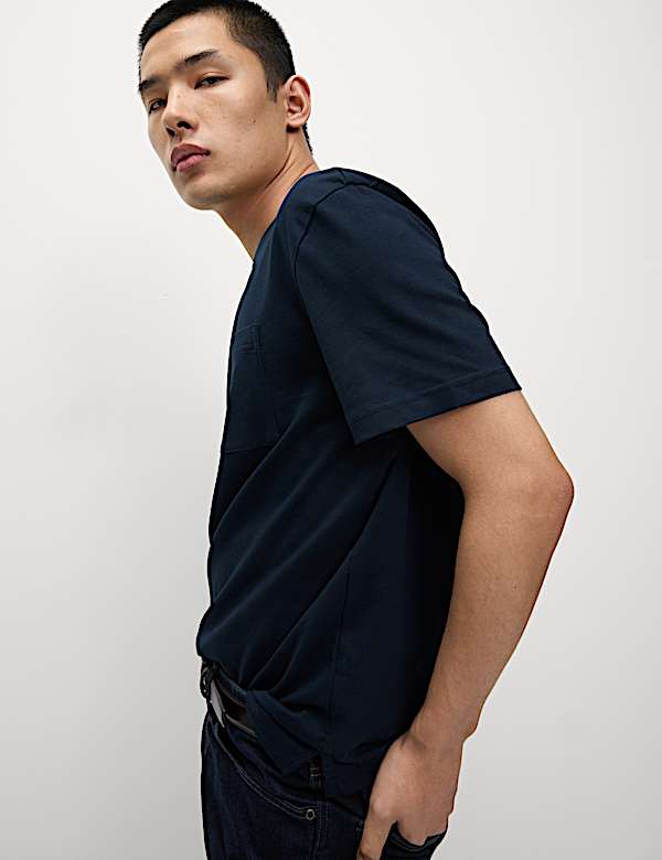 Pure Cotton Midweight Pocket T-shirt