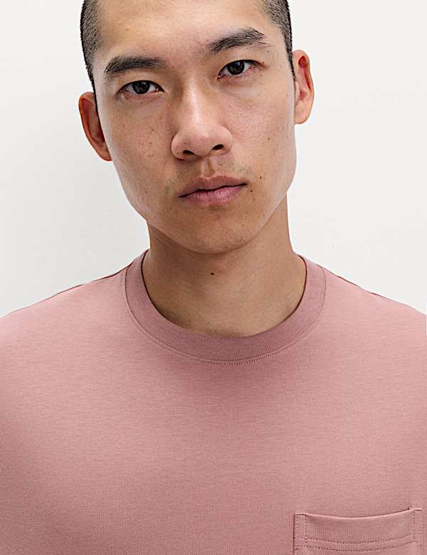 Pure Cotton Midweight Pocket T-shirt
