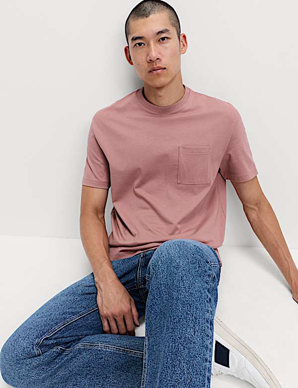 Pure Cotton Midweight Pocket T-shirt