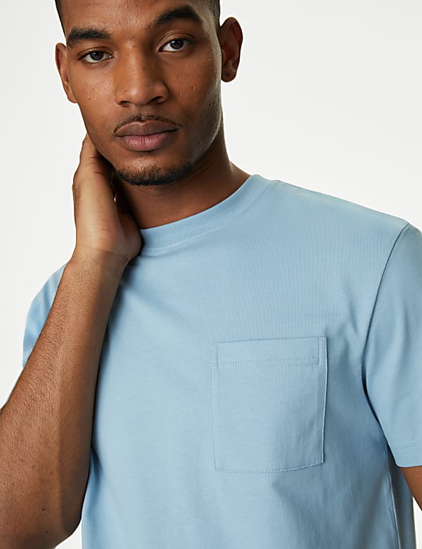 Pure Cotton Midweight Pocket T-shirt - GR