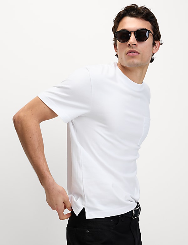 Pure Cotton Midweight Pocket T-shirt