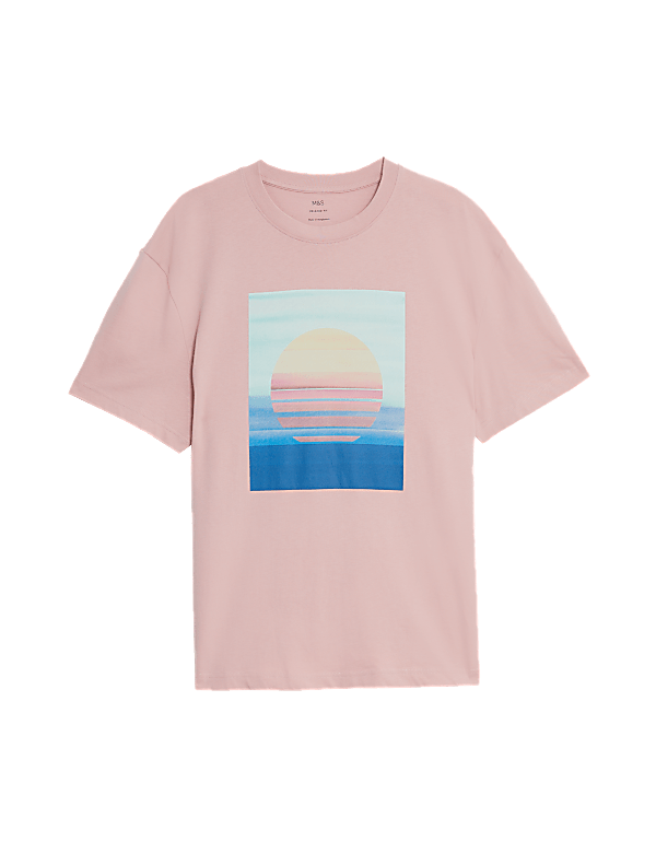 Pure Cotton Sunset Graphic T-Shirt