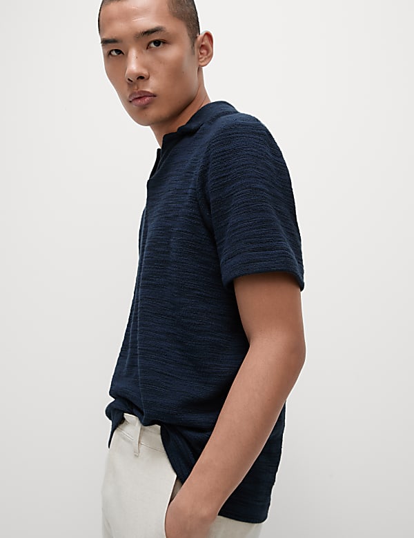 Cotton Rich Textured Polo Shirt