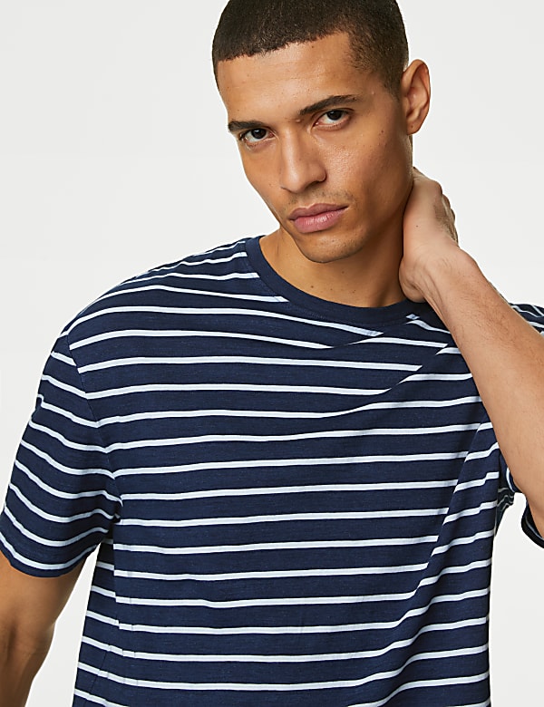 Pure Cotton Striped T-Shirt