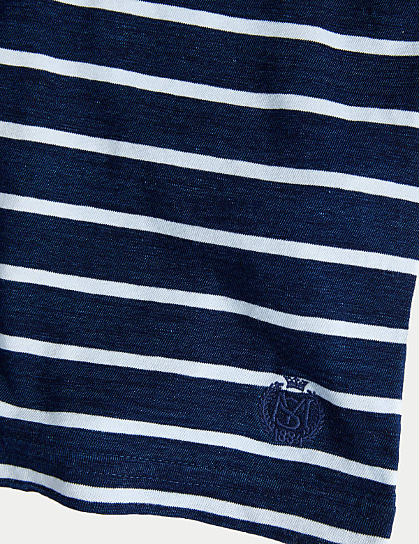 Pure Cotton Striped T-Shirt