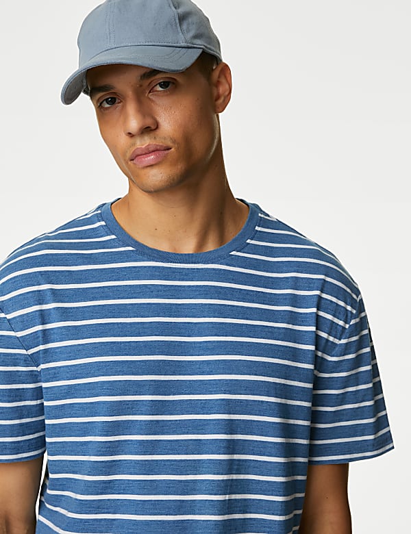 Pure Cotton Striped T-Shirt
