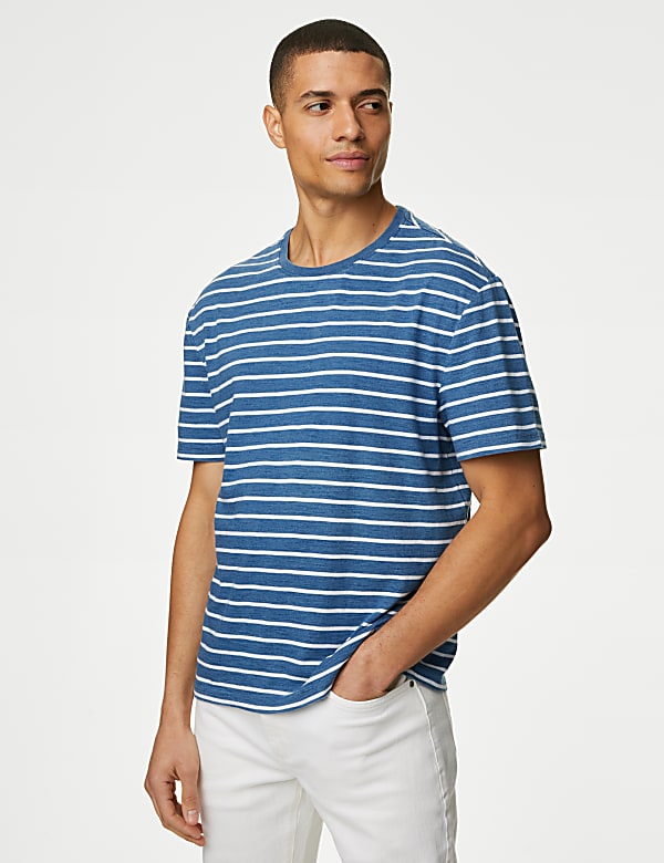 Pure Cotton Striped T-Shirt