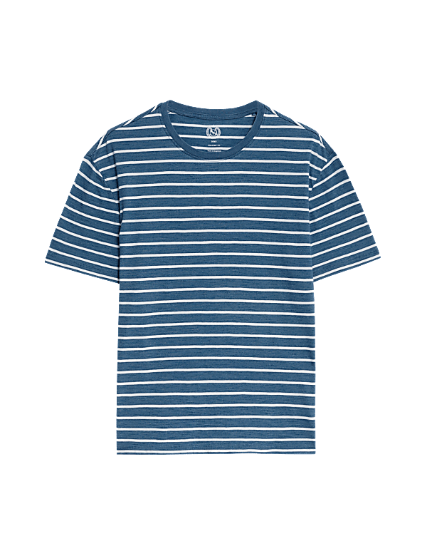 Pure Cotton Striped T-Shirt
