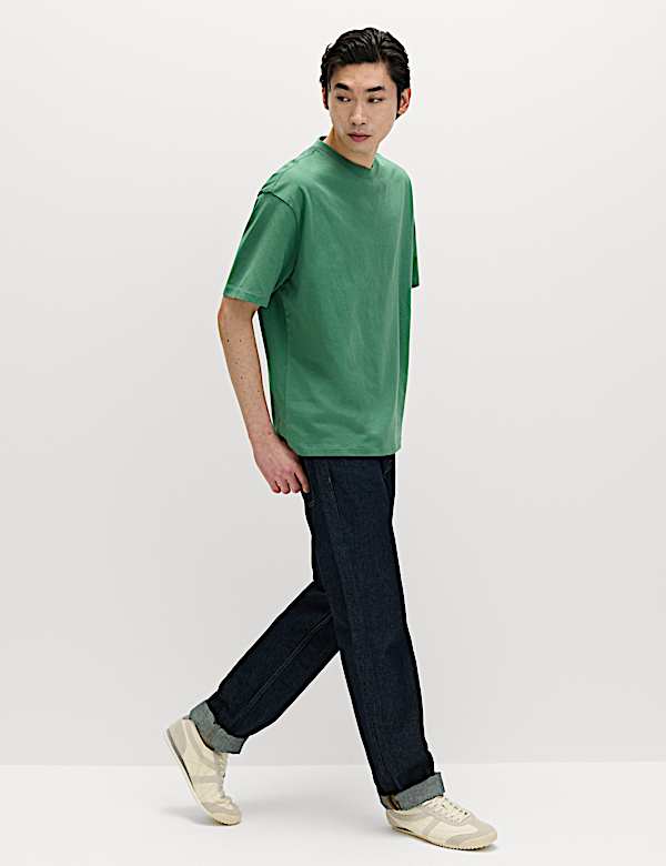 Oversized T-shirt &mu;&epsilon;&sigma;&alpha;ί&omicron;&upsilon; &beta;ά&rho;&omicron;&upsilon;&sigmaf; &alpha;&pi;ό &beta;&alpha;&mu;&beta;ά&kappa;&iota; 100% - GR