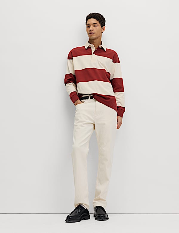 Pure Cotton Striped Rugby Shirt