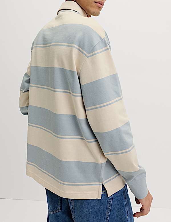 Pure Cotton Striped Rugby Shirt