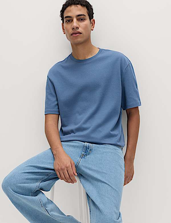 Cotton Rich Ultimate Performance Striped T-Shirt