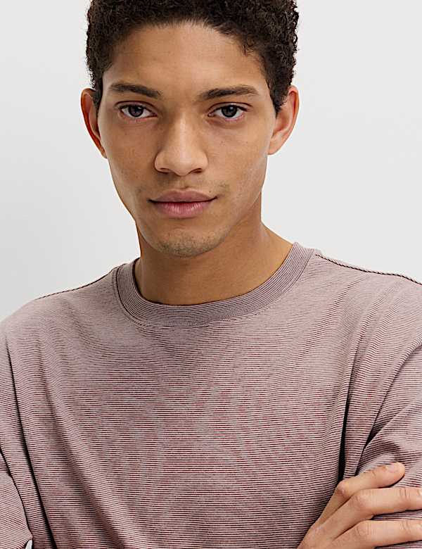 Cotton Rich Ultimate Performance Striped T-Shirt