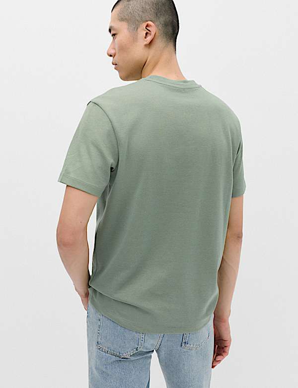 Relaxed Fit Cotton Rich Ultimate Performance Striped T-Shirt