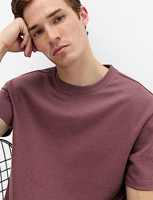 Relaxed Fit Cotton Rich Ultimate Performance Striped T-Shirt