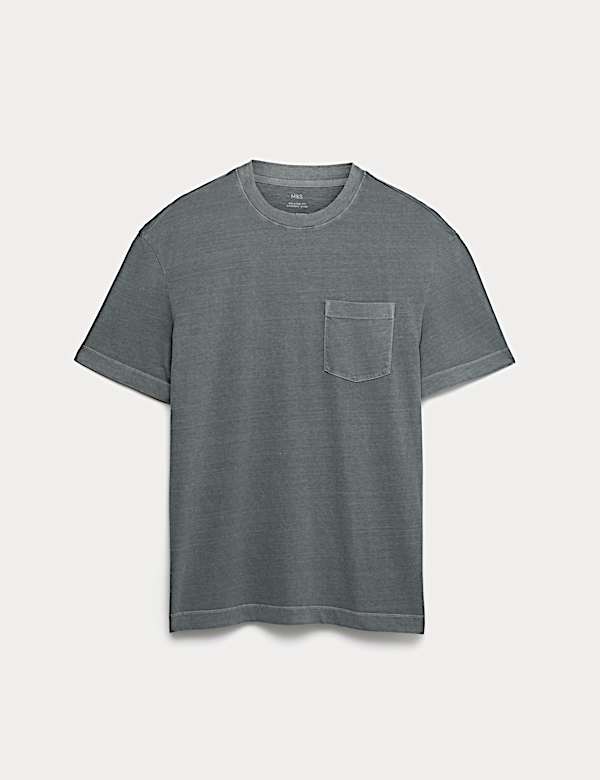 Relaxed Pure Cotton Garment Dyed T-Shirt - GR