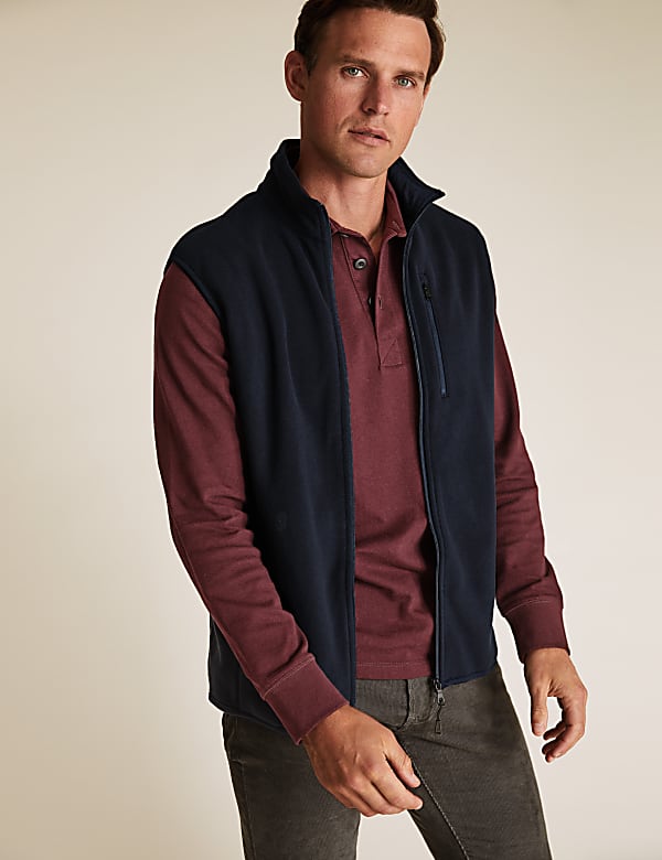 Zip Up Fleece Gilet