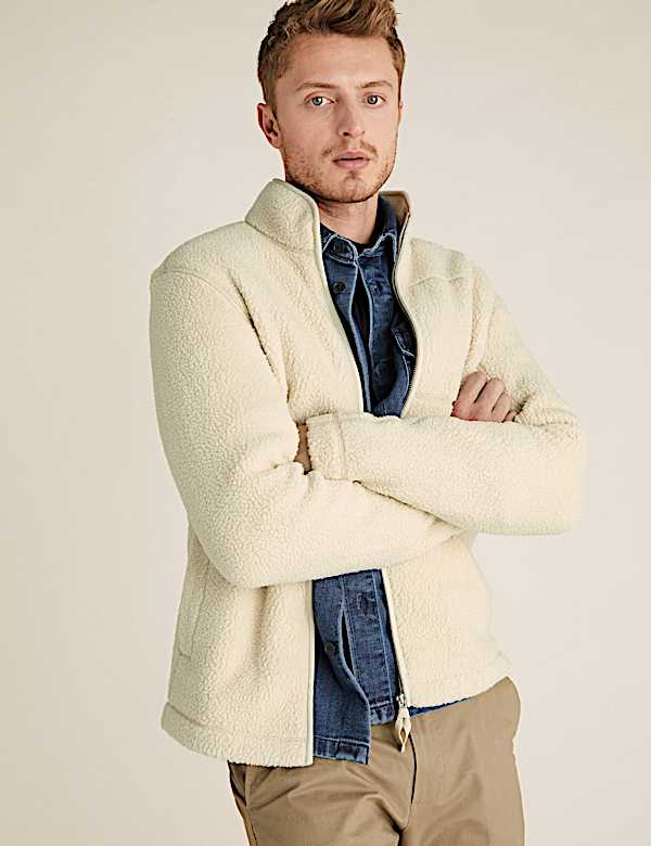 Zip Up Sherpa Fleece Jacket
