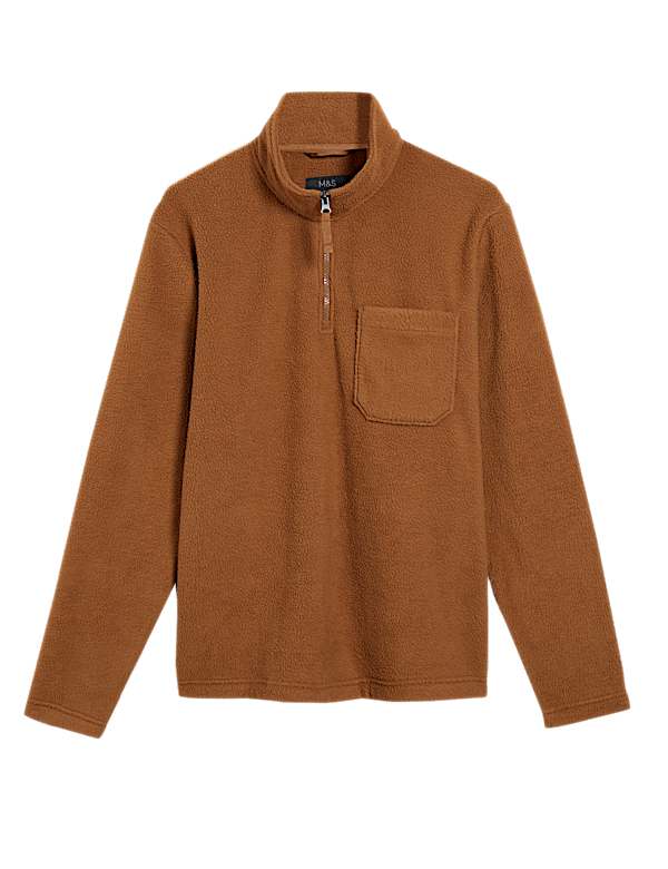 Recycled Half Zip Polar Fleece Top