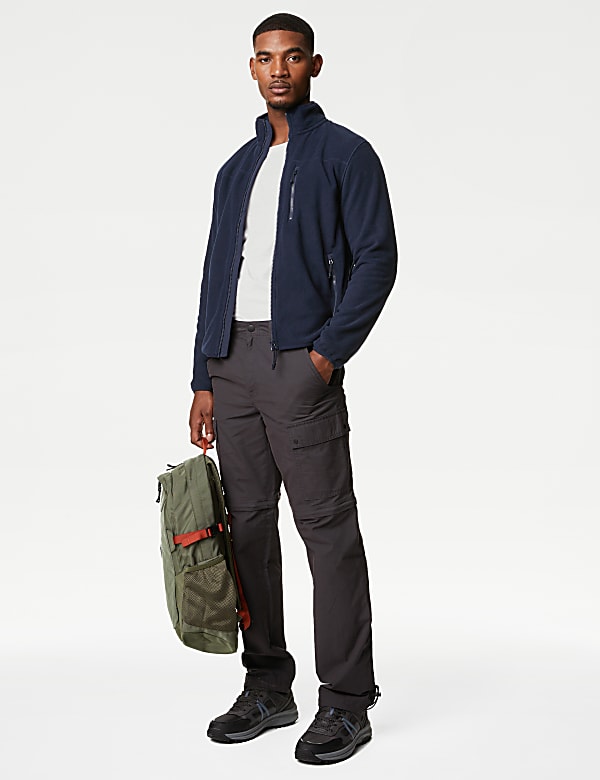 Microfleece lined zip through jacket store