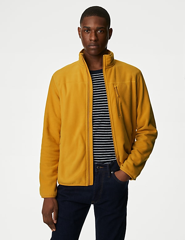 Fleece Zip Up Funnel Neck Jacket