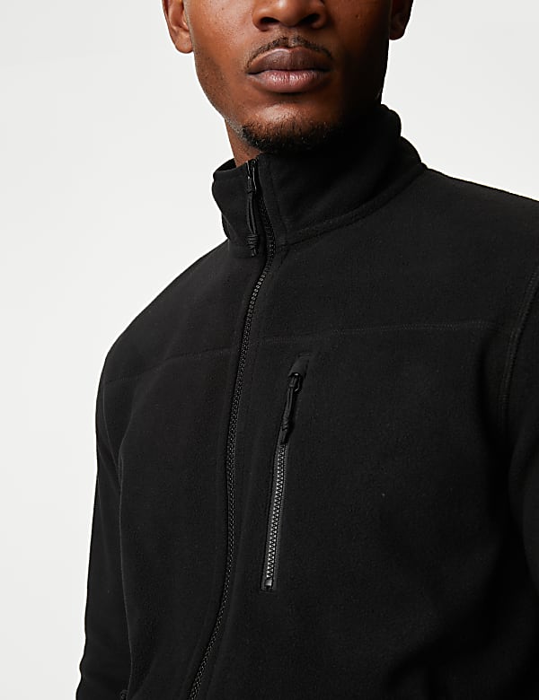 Fleece Zip Up Funnel Neck Jacket