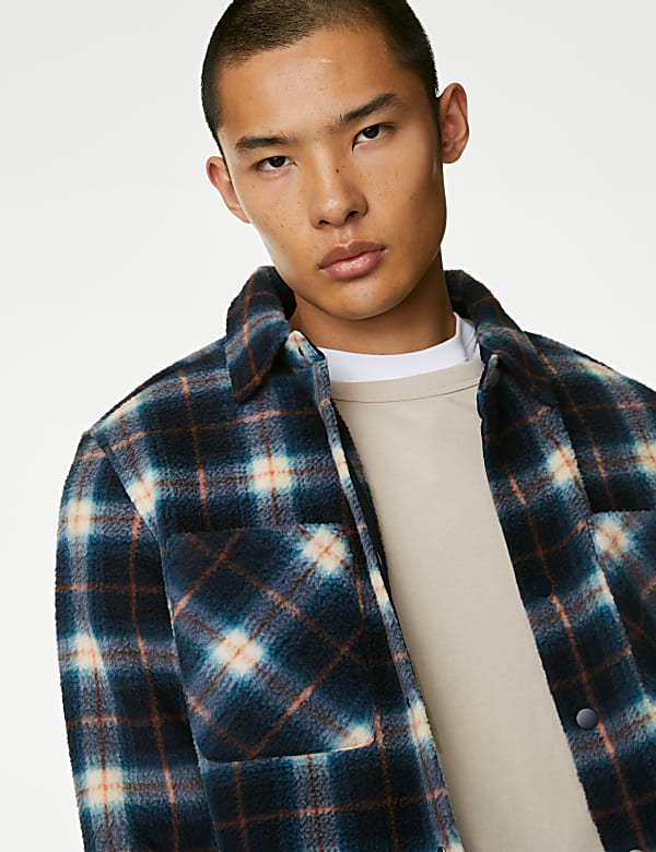 Polar Fleece Check Overshirt