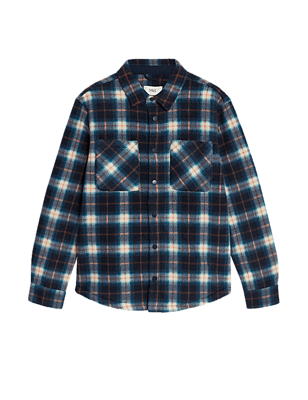 Polar Fleece Check Overshirt
