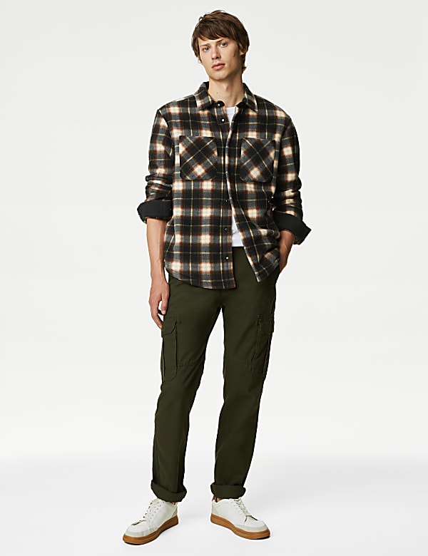 Polar Fleece Check Overshirt