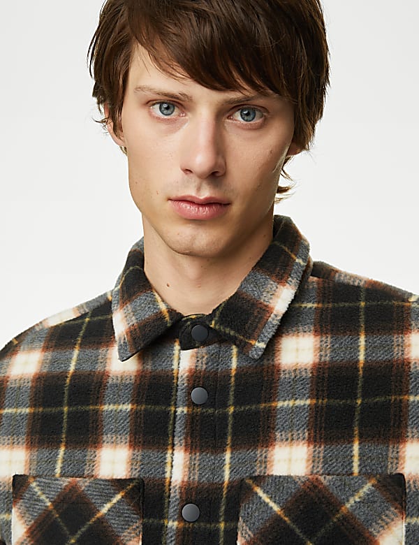 Polar Fleece Check Overshirt