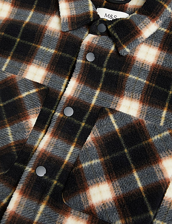 Polar Fleece Check Overshirt