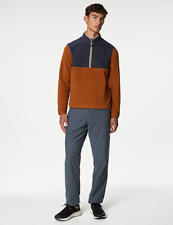 Half Zip Colour Block Micro Fleece
