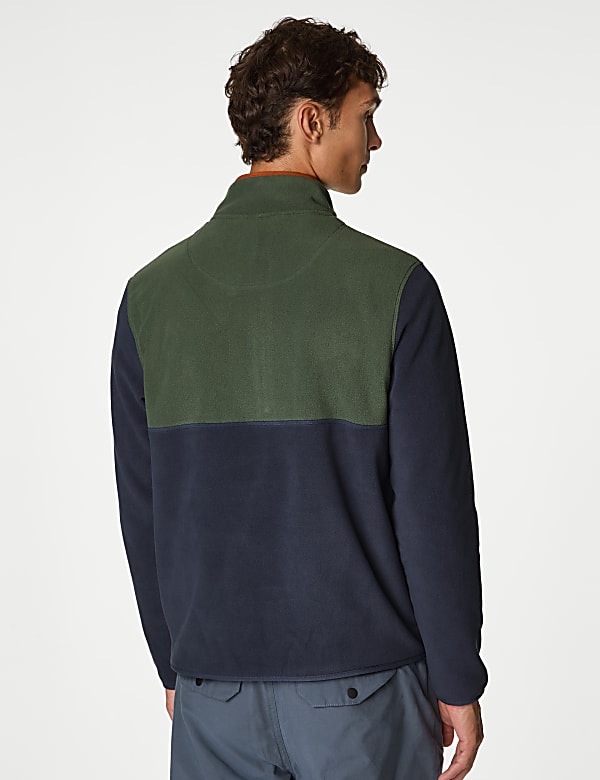 Half Zip Colour Block Micro Fleece