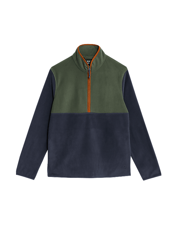 Half Zip Colour Block Micro Fleece