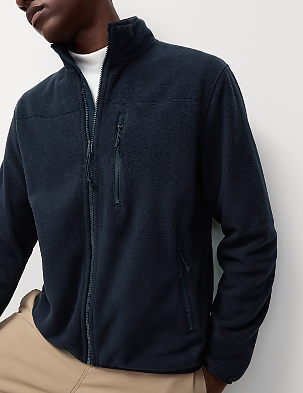 Zip Up Funnel Neck Micro Fleece