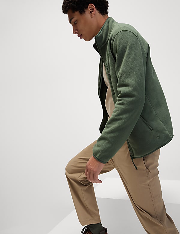 Zip Up Funnel Neck Micro Fleece