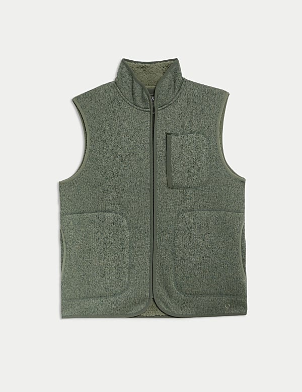 Fleece Funnel Neck Gilet - CZ