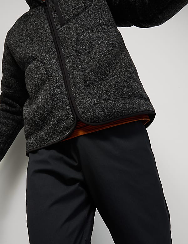 Φλις πλεκτό τζάκετ με φερμουάρ και επένδυση - GR