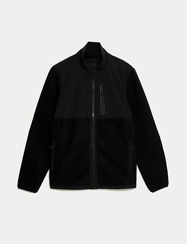 Marks Spencer Polar Fleece Zip Up Jacket Black S REG