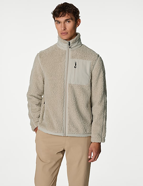 Funnel Neck Fleece Jacket BLACK Jackets M S ES