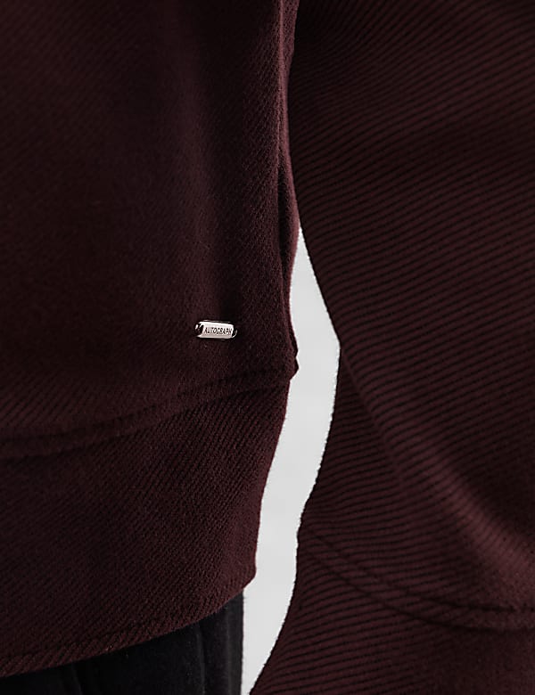 Cotton Rich Twill Textured Overshirt