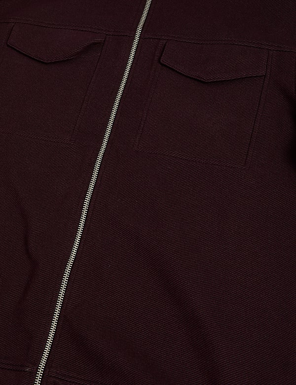 Cotton Rich Twill Textured Overshirt