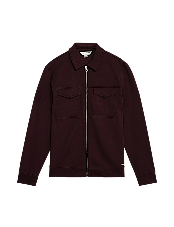 Cotton Rich Twill Textured Overshirt